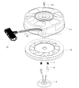 Part Location Diagram of 590638A Lawn Boy Starter Housing Assembly